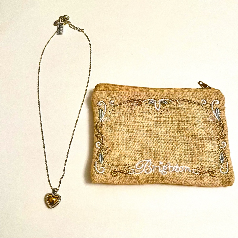 Brighton Pretty Tough 2 tone heart necklace